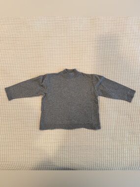 Zara Baby Grey Knit Mock Neck Sweater - 12-18 Months